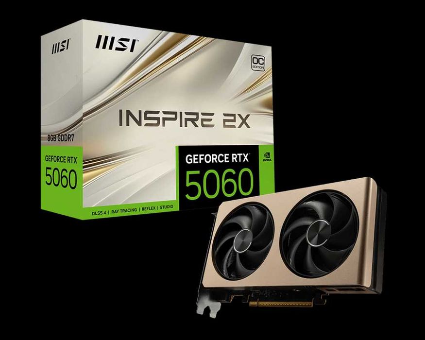 Placa video MSI GeForce RTX 5060 8GB INSPIRE 2X OC GDDR6 128-bit
