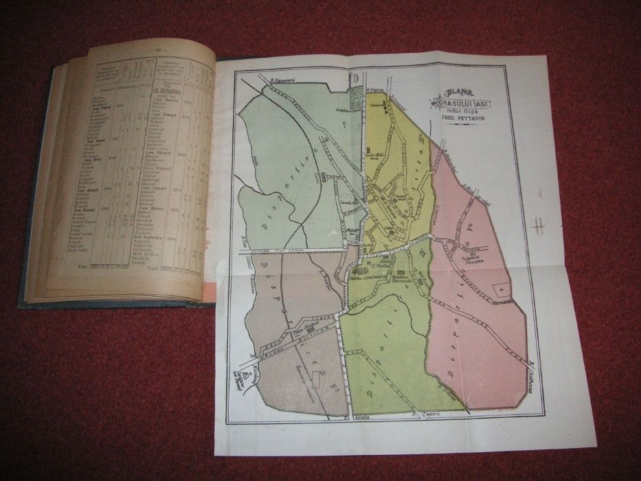 Geografia judetului Iasi - 2 harti atasate - Constantin Tincu - 1893