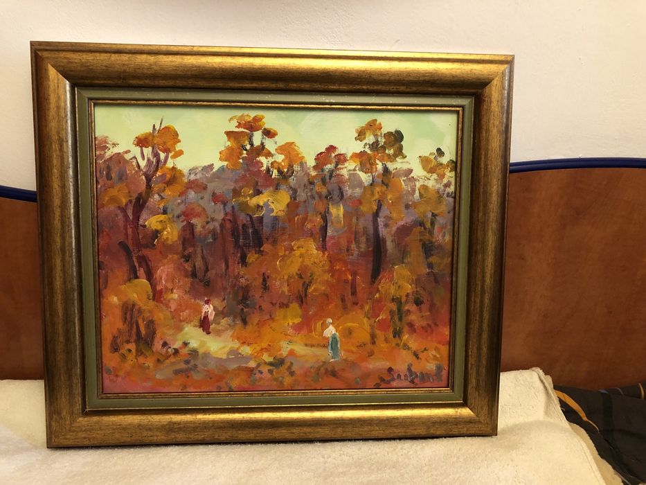 Tablou ,ulei pe carton ,35/43 cm - pictor Serban Petre .