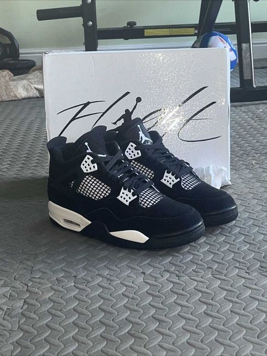 *STOC NOU* Air Jordan 4 White Thunder Nike Air - Verificare Colet -