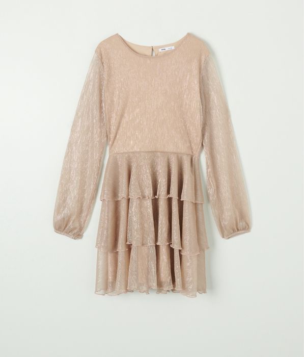 Дамска рокля в телесен цвят