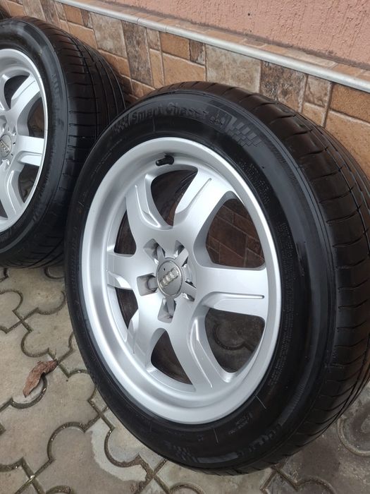 Jante aliaj originale Audi model frumos 225.50.17 cu anvelope noi de v