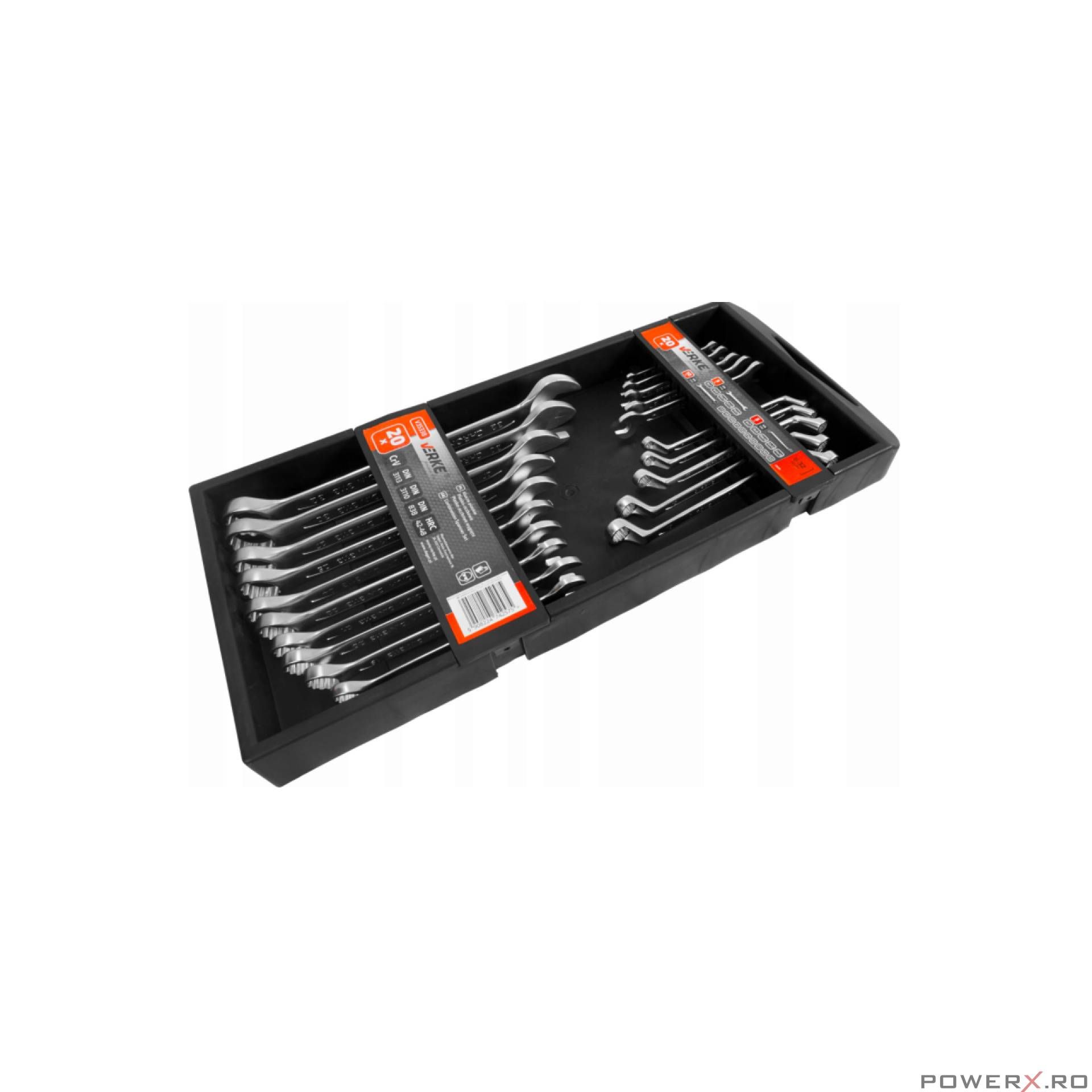 Set chei fixe si inelare combinate 20 piese 6-32mm Verke