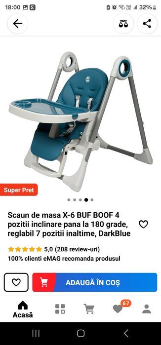 Scaun de masă Buf Boof X-6