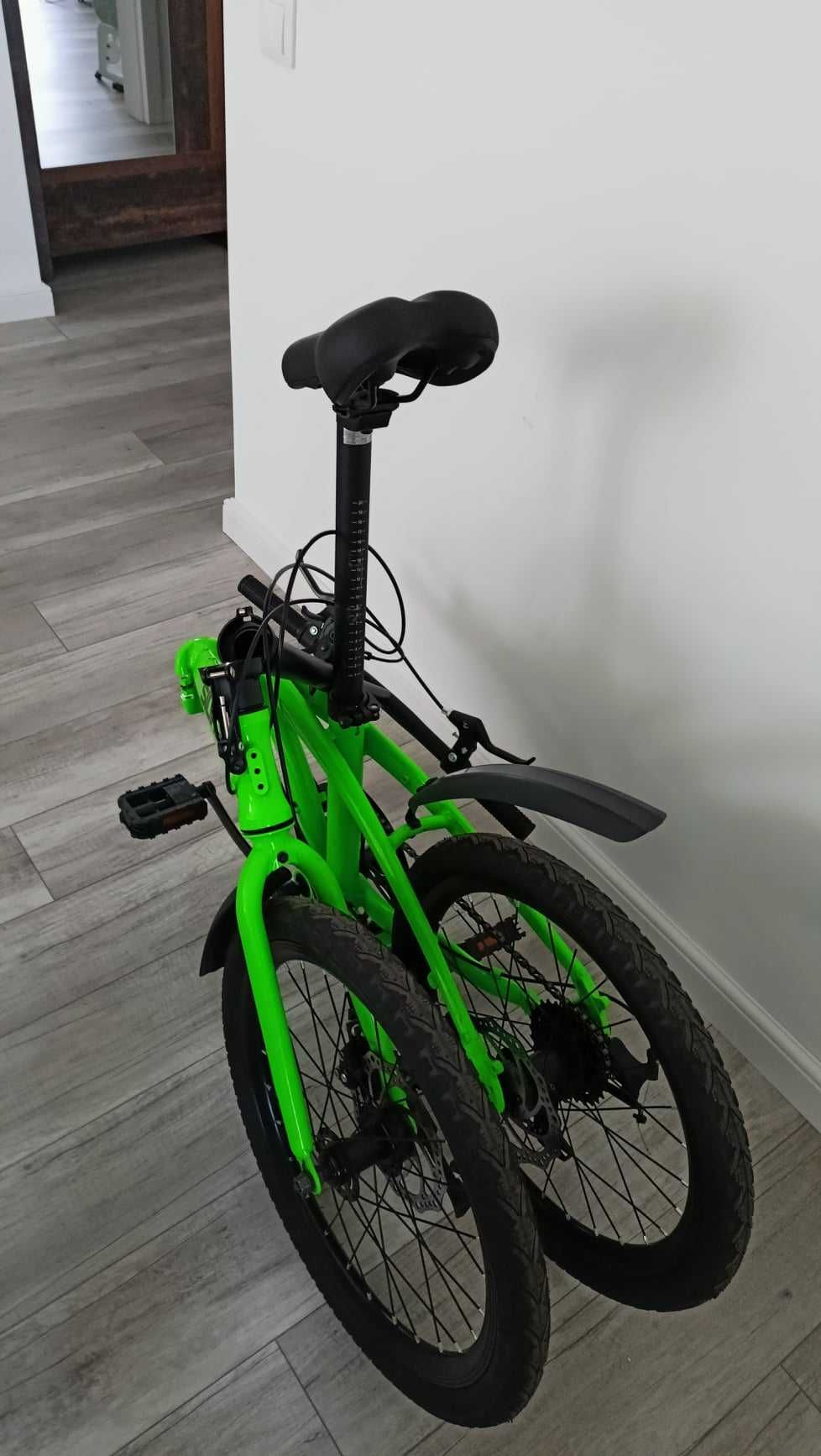 Bicicleta Silvis pliabila noua 1x7, roti 20", culoare verde Neon