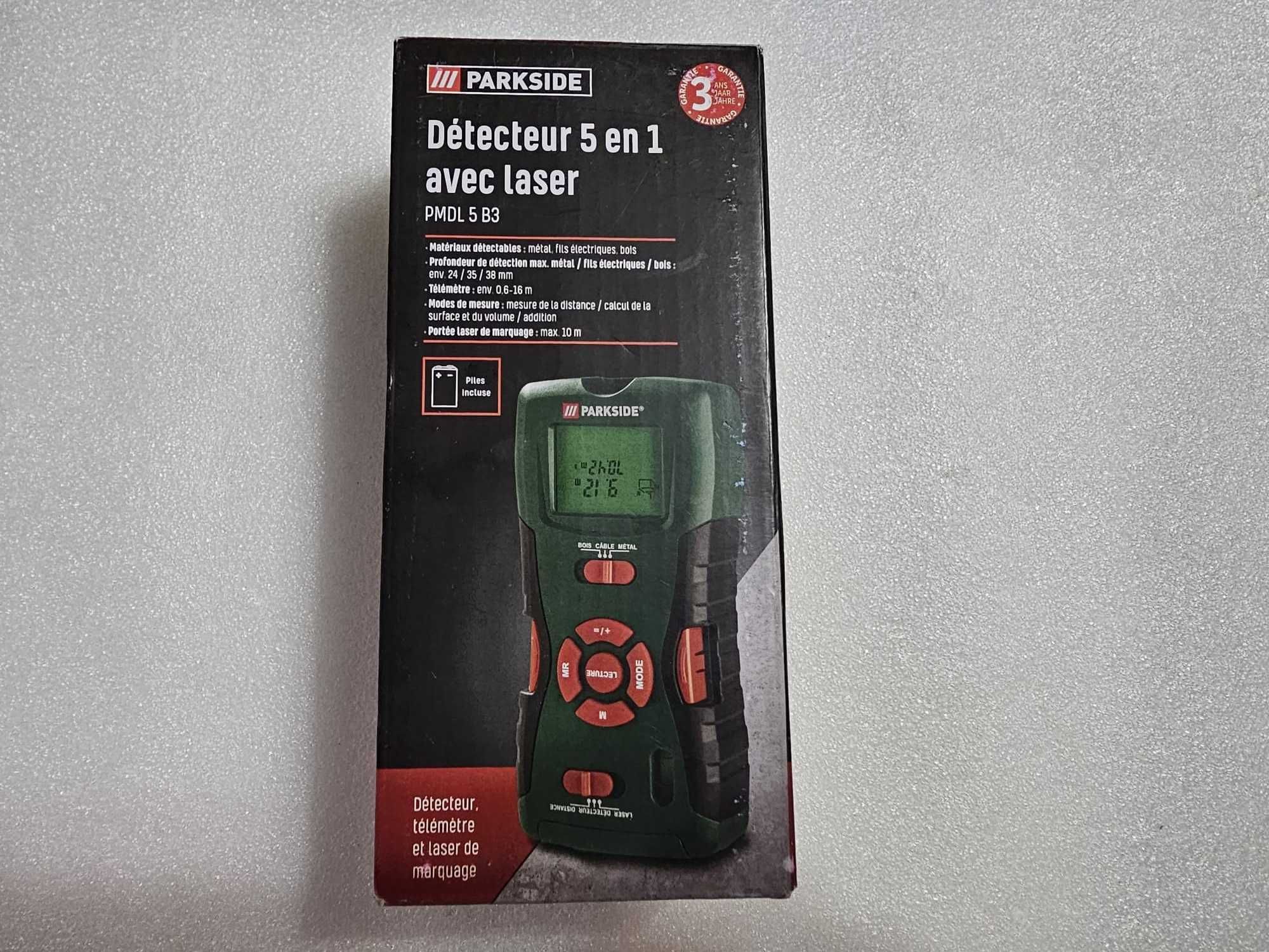 Detector multifunctional Parkside 5 în 1, ruleta laser 10m - poze