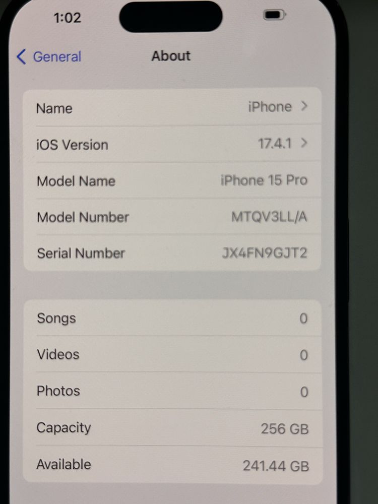 iPhone 15 Pro Blue Titanium 256GB LL/A