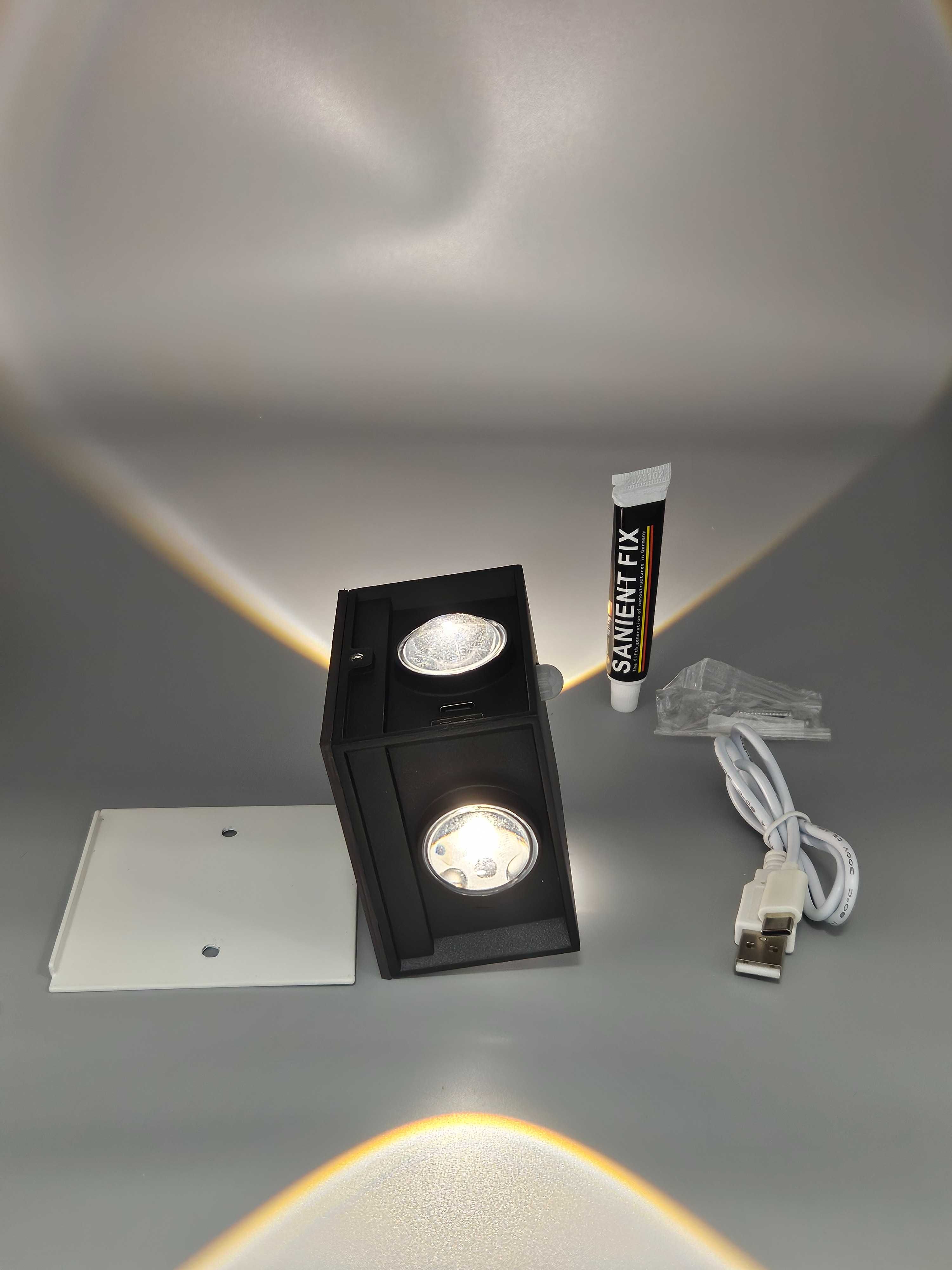LED аплик с 4LED-а и сензор за движение вътрешно и външно осветление