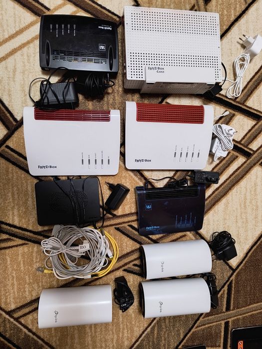 Рутери Fritz box и Tp link.