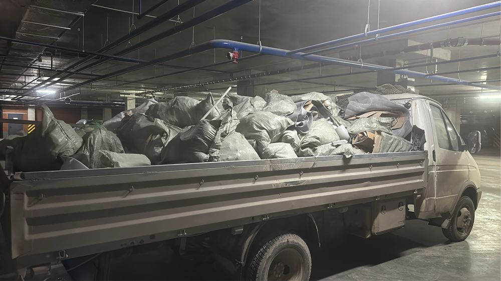 Вывоз мусора вывоз хлама открытый газель заещд паркинг без гбо