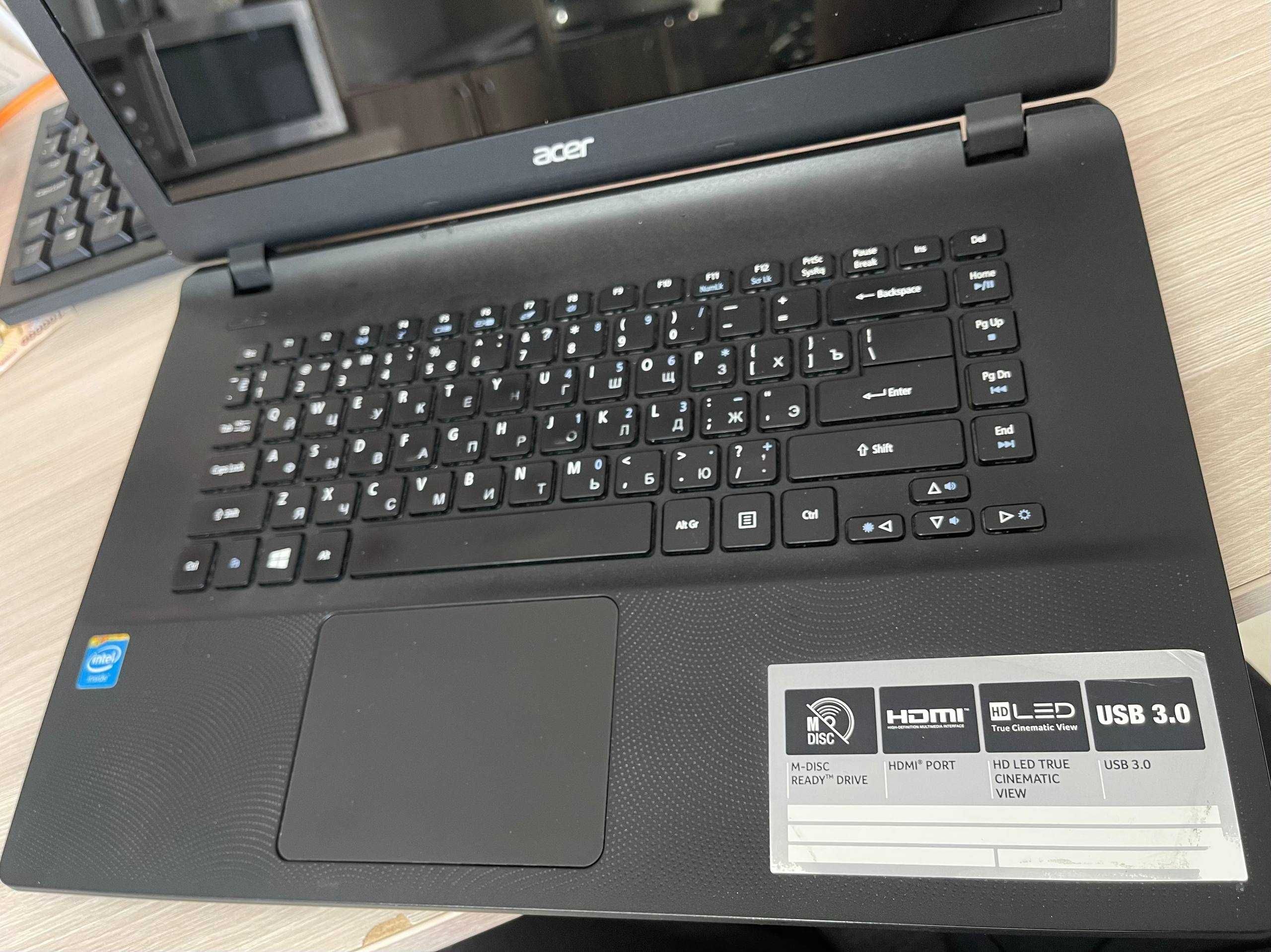 Ноутбук Acer ES1-511-C6G7  рабочий, с дефектом (на запчасти)
