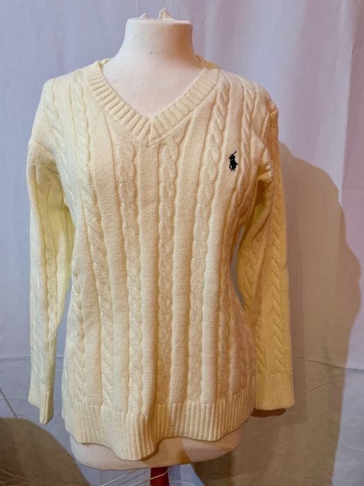 Pulover Ralph Lauren bumbac torsade crem