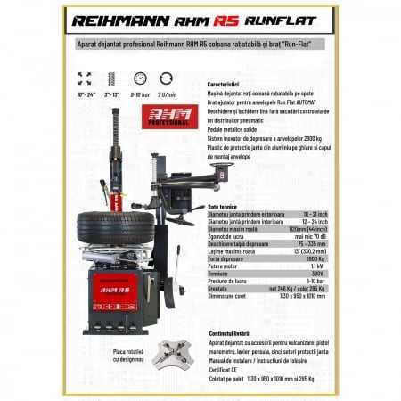 Masina dejantat 24" REIHMANN cu brat RUN FLAT, RHM R5 RUN FLAT