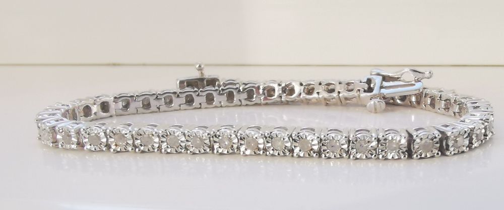 Bratara Tennis Diamante Naturale Argint 925 Claritate I2-I3 G-I