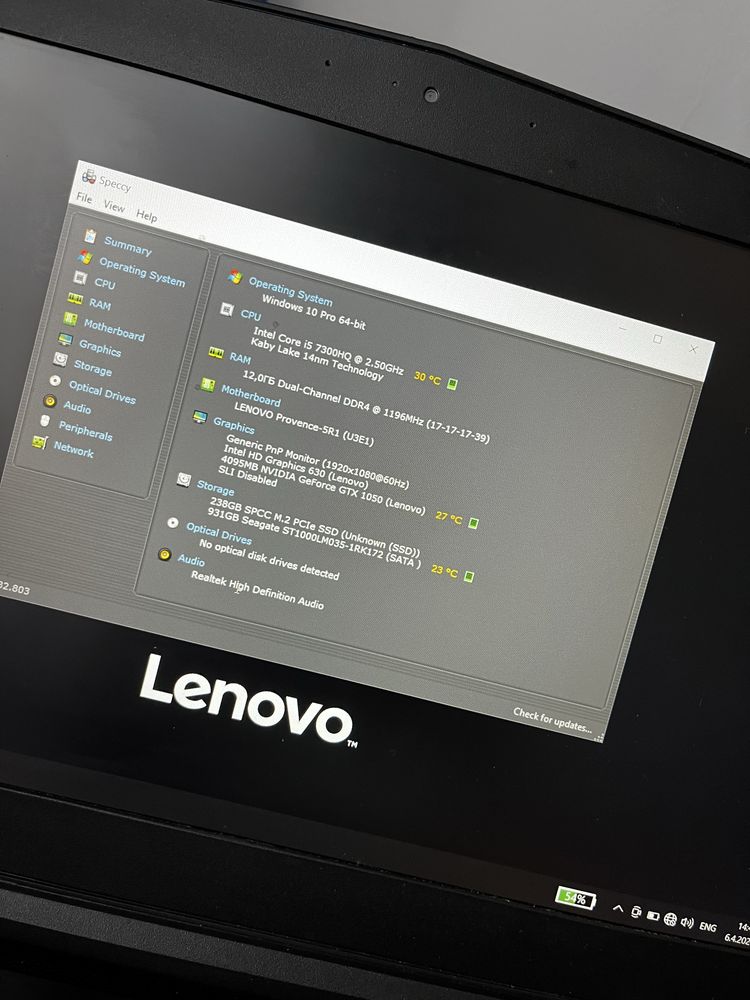 Лаптоп Lenovo Legion Y520