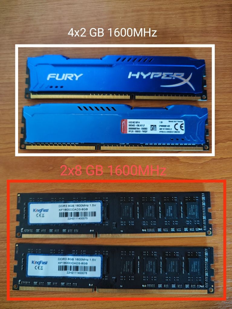 HDD 500 gb și 2 plăcute RAM DDR3 8gb