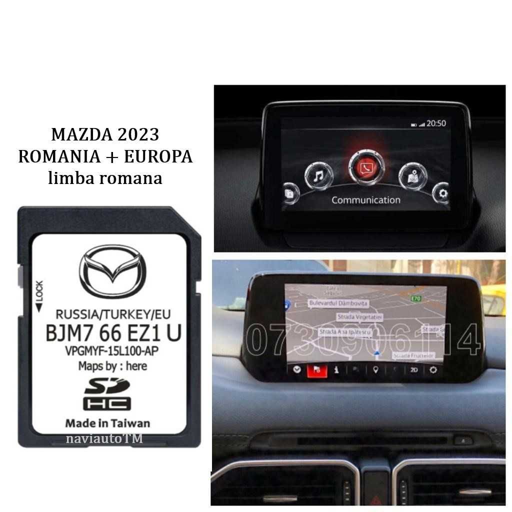 Harti navigatie 2023 Mazda 2 3 6 CX-3 CX-30 CX-5 CX-9 MX-30