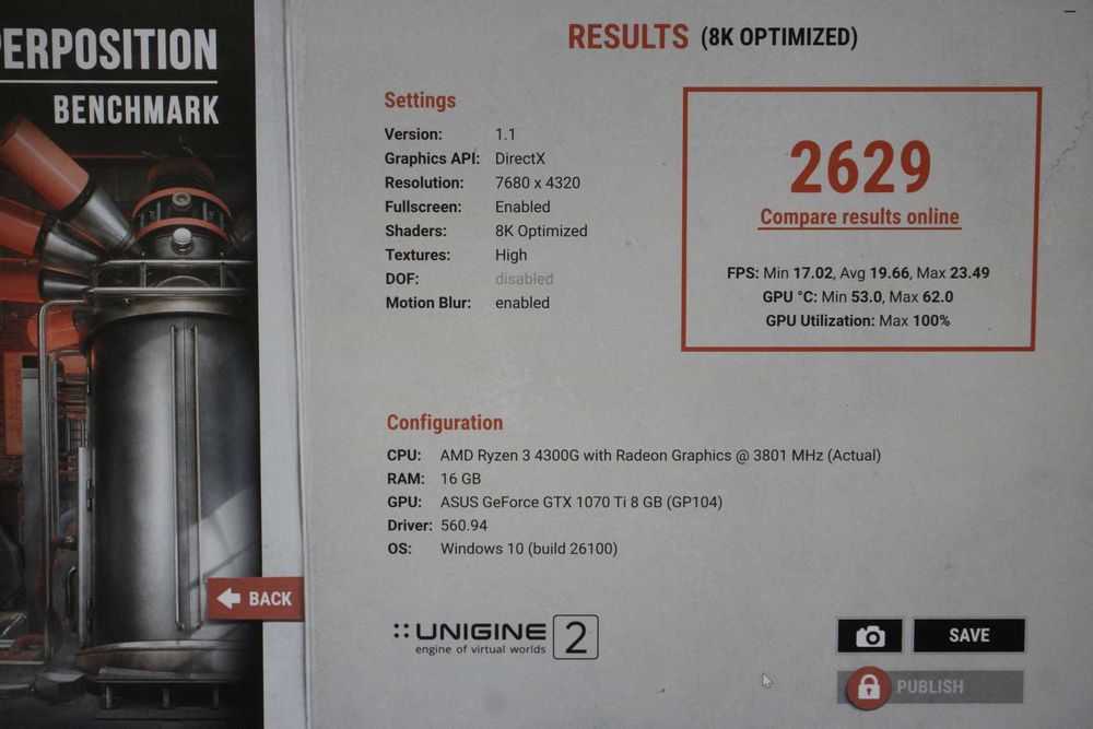 Видеокарта GPU Nvidia GTX 1070 Ti ROG Strix с безшумни перки (sonon)