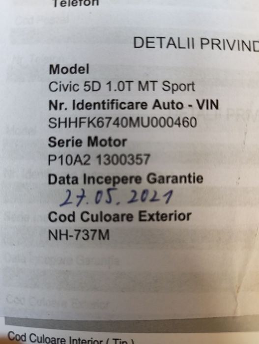 Honda Civic 5D 1.0T MT Sport