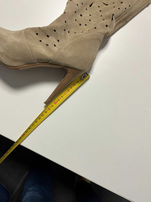 Cizme inalte Benvenuti piele intoarsa, marime 39