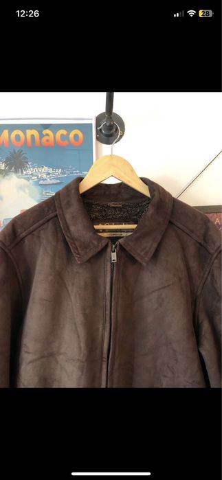 Geaca columbia din piele intoarsa