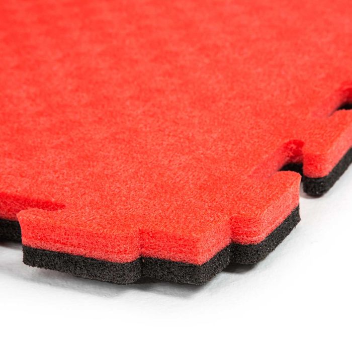 Будо-мат, 100 x 100 см,  от 20 мм до 50 мм , цвет чёрно-красный