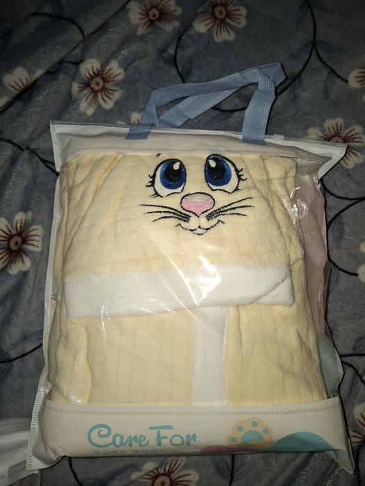 Халаты детские с капюшоном и ушками