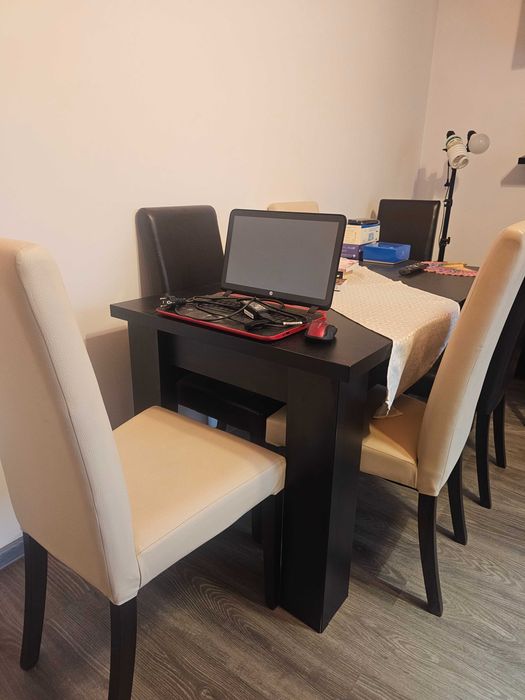 Vand masa dinning extensibila cu 6 scaune