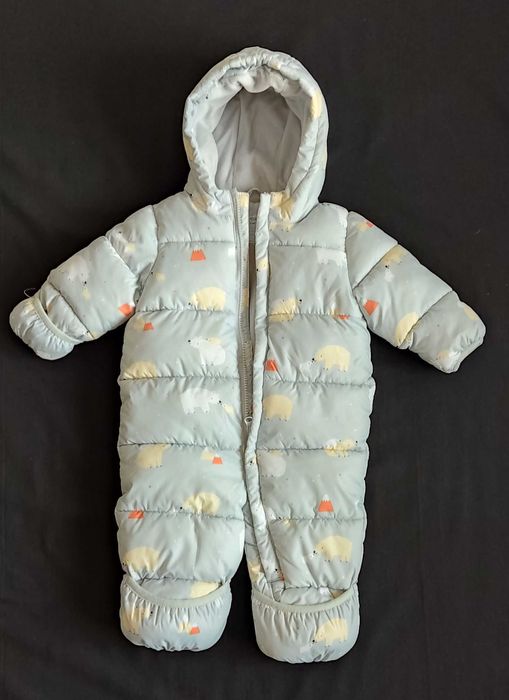 Детский зимний комбинезон бу на грудного ребенка рост  размер 74