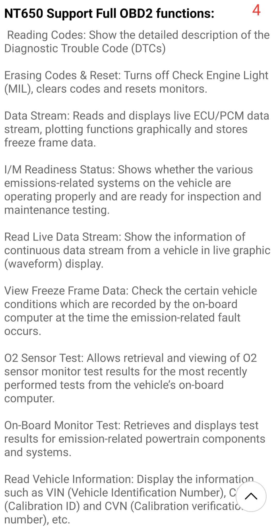 Диагностика за автомобили FOXWELL NT650 elite, OBDII/EOBD