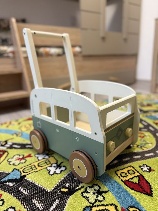 Детска дървена проходилка Little Dutch - Vintage, вагонче
