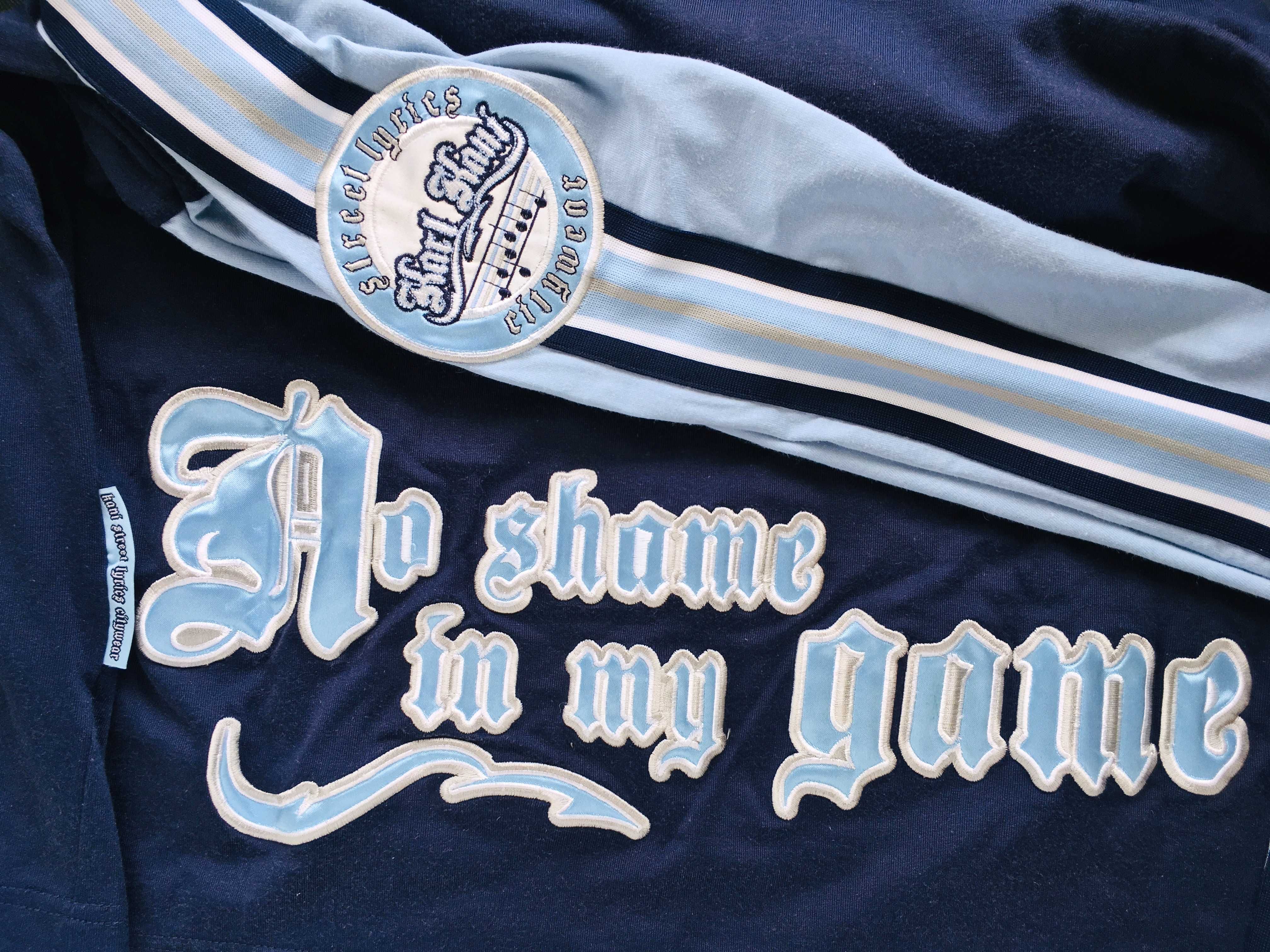 VINTAGE 1990s KARL KANI Brooklyn «No Shame In My Game» Jersey — L