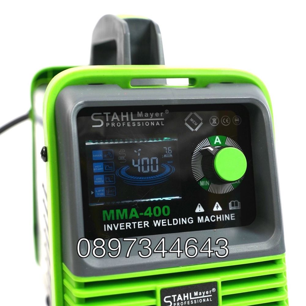 Електрожен инверторен 400А Stahlmayer с LCD дисплей