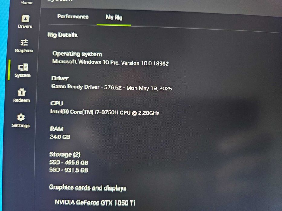 Laptop Gaming Asus RogStrix GL703G 17" I7-8750H, RTX 1050 TI 4GB, 24Gb