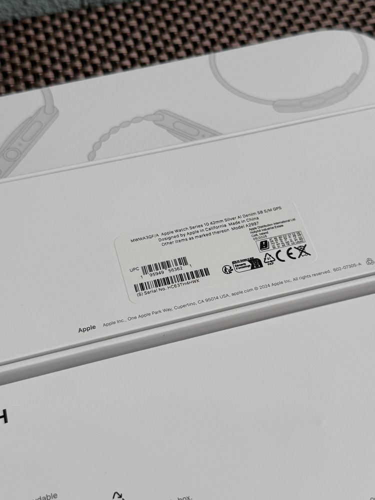 28лв/м APPLE WATCH 10 42mm silver al denim S/M