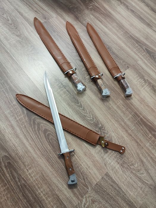 Maceta 50 cm ideal cadou , Cuțit Baioneta 50cm + Husa Piele Ak47