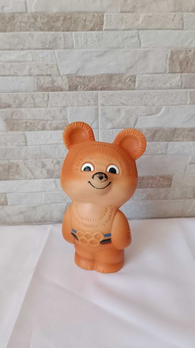 Стара гумена играчка - мечето - Миша - Сделано в СССР