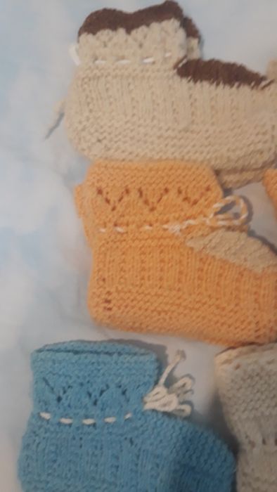 Плетени терлички за бебета-нови