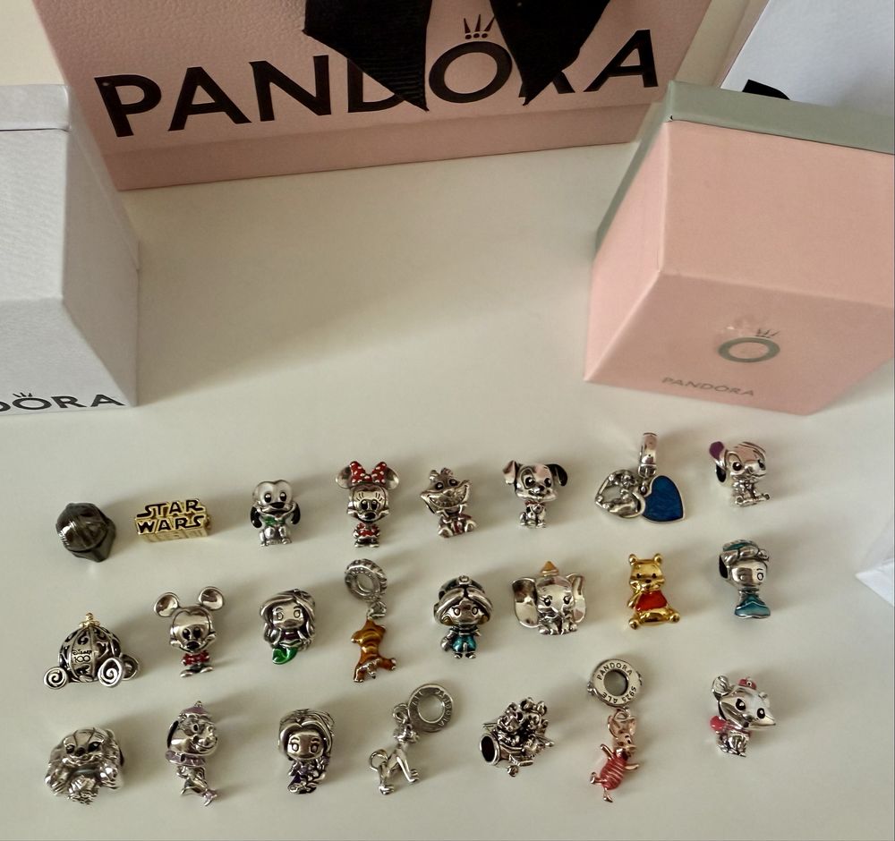 S925 Сребърни талисмани Pandora ALE - Disney , Mickey , Ариел и други