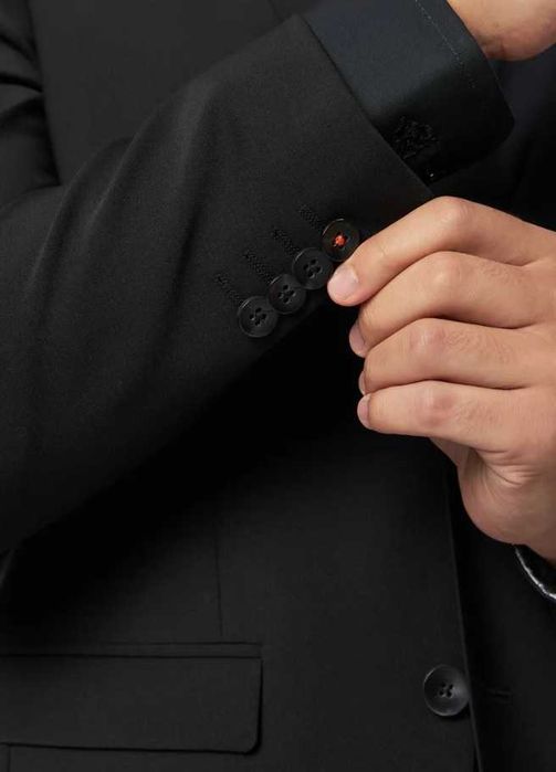 Sacou blazer slim 50 L premium Roy Robson lana super 110's negru