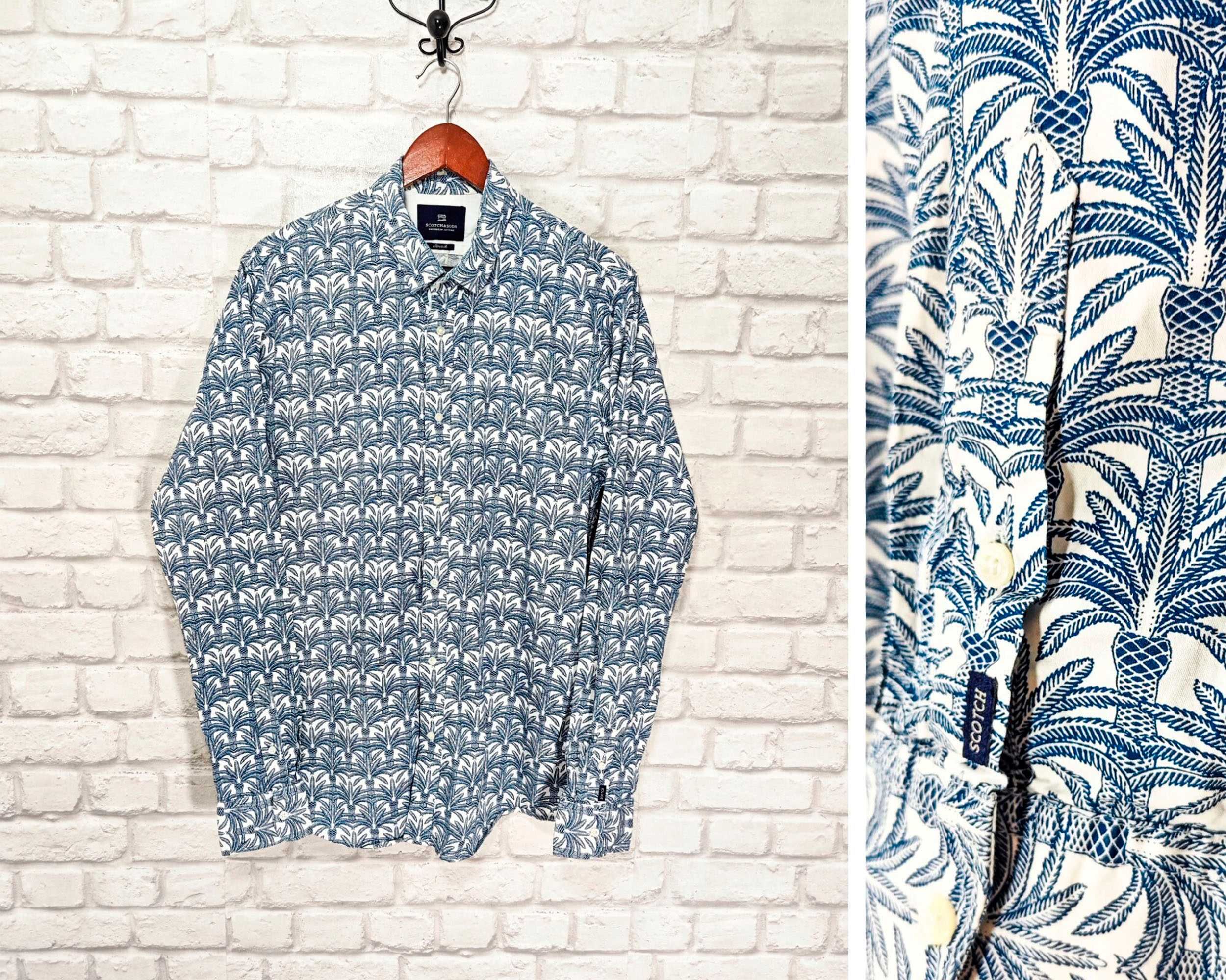 Scotch Soda Palm Оригинална мъжка риза с дълъг ръкав размер L