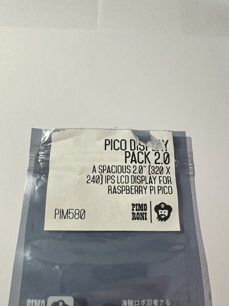 Raspberry pi pico + pico display 2.0 inch