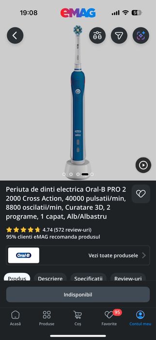 Periuta dinti electrica Oral B