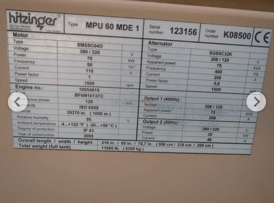 Generator de curent Hitzinger