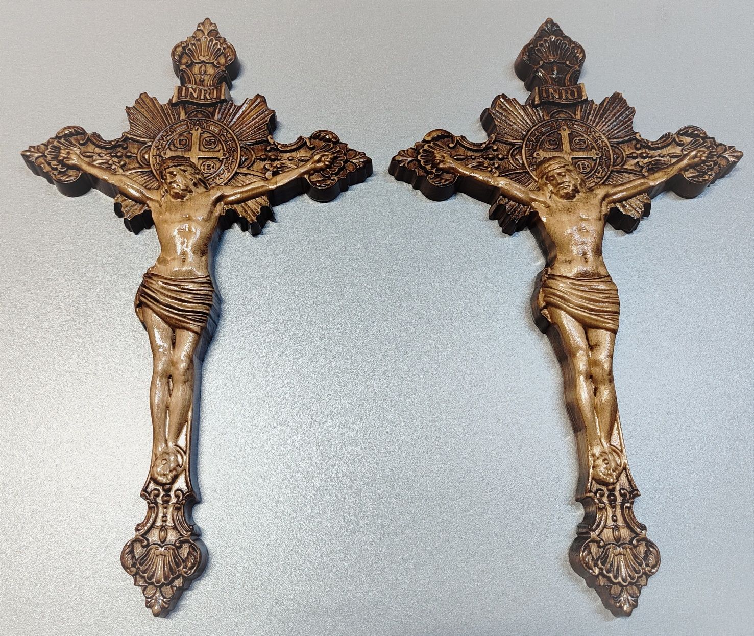 Crucifix , 34 cm , sculptura în lemn de tei