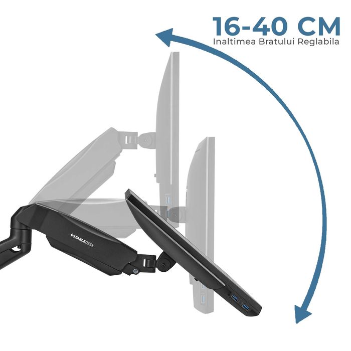 Suport monitor STABLEDESK StableArm Lifter Duo.