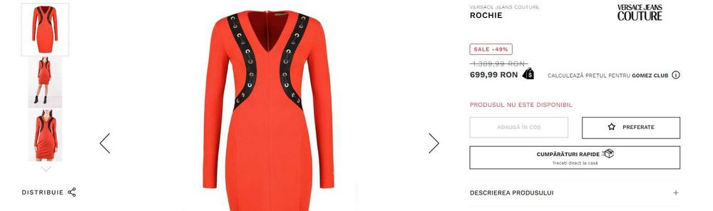 Versace Jeans Couture/Rochie Casual