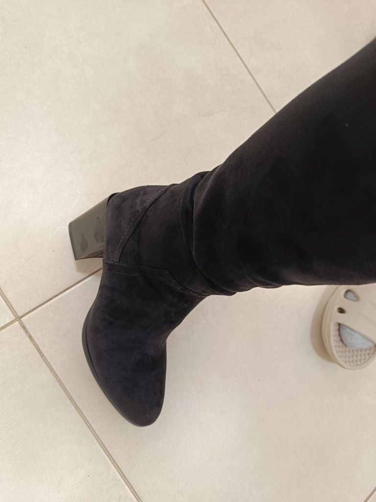 Cizme piele întoarsă  ecologică marimea 38