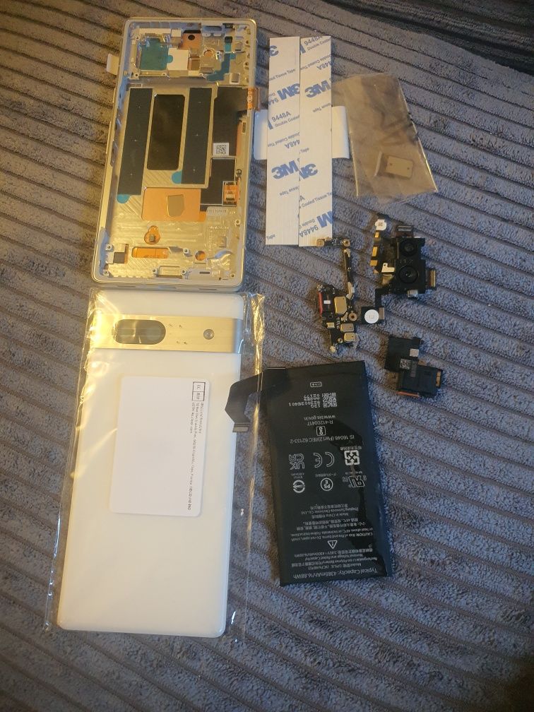 iPachet complet piese Google Pixel 7a – Display și capac noi, accesori