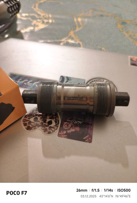 Каретка BJ CYCLE, 110.5 мм — картридж, без люфта, для велосипеда